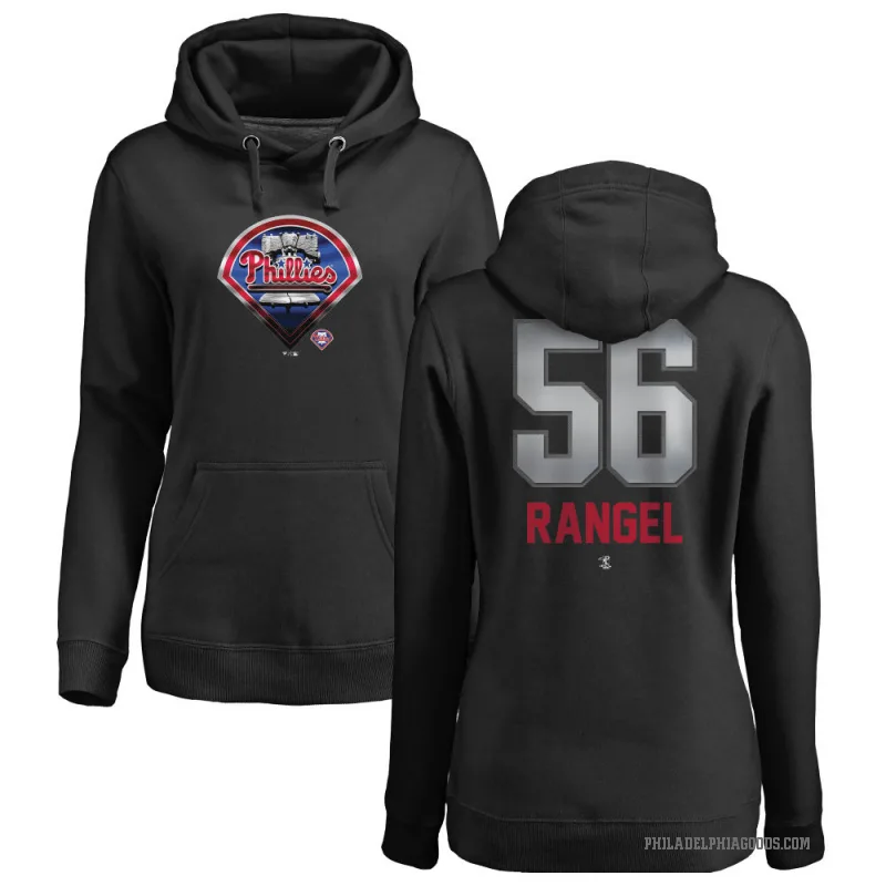 Alan Rangel Women's Black Philadelphia Phillies Branded Midnight Mascot Pullover Hoodie -