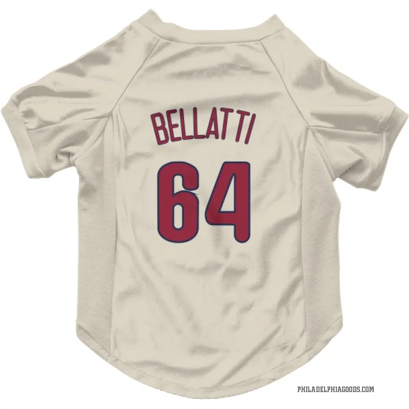Andrew Bellatti  Cream Philadelphia Phillies  Cat & Dog Pet Jersey