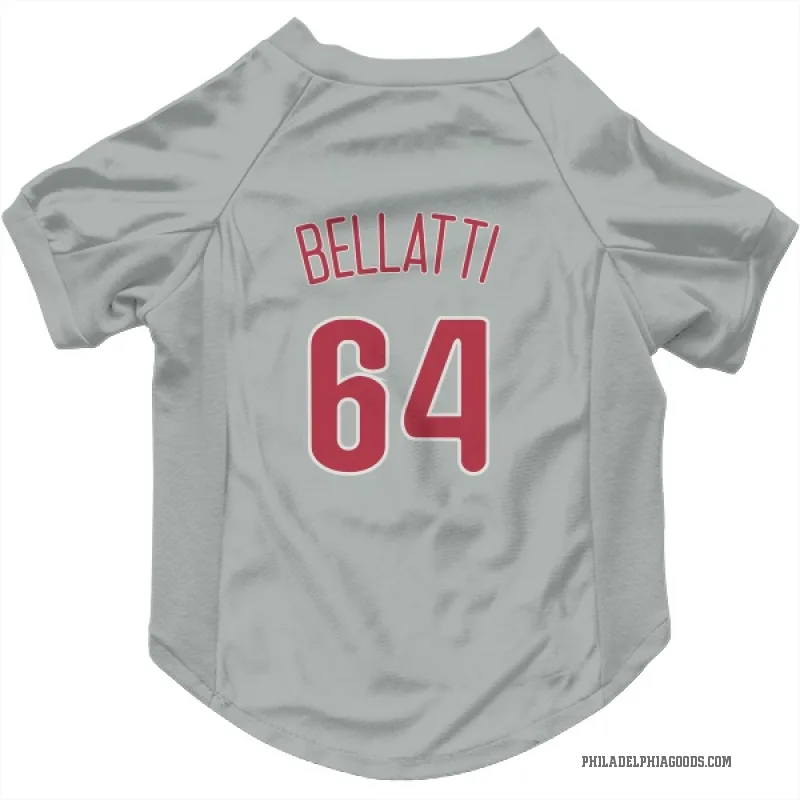 Andrew Bellatti  Gray Philadelphia Phillies  Cat & Dog Pet Jersey