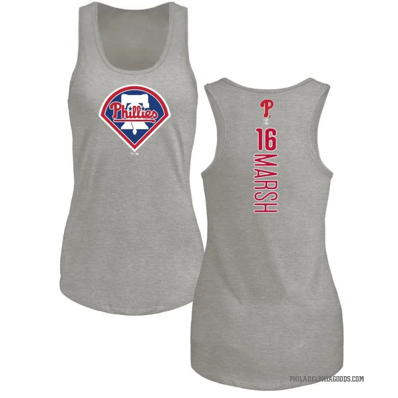 Brandon Marsh Women's Ash Philadelphia Phillies Backer Tank Top -