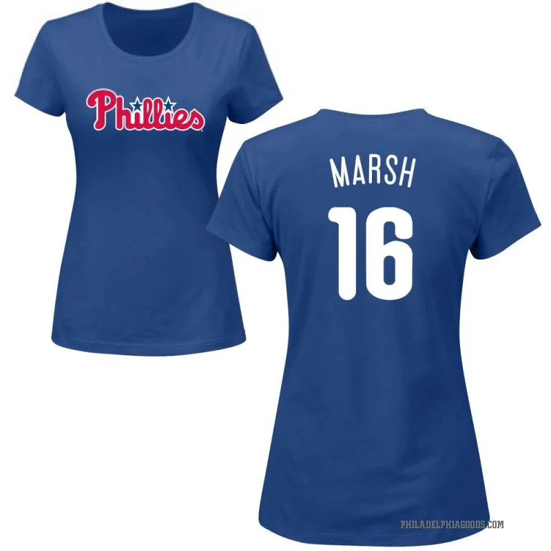 Brandon Marsh Women's Royal Philadelphia Phillies Roster T-Shirt -