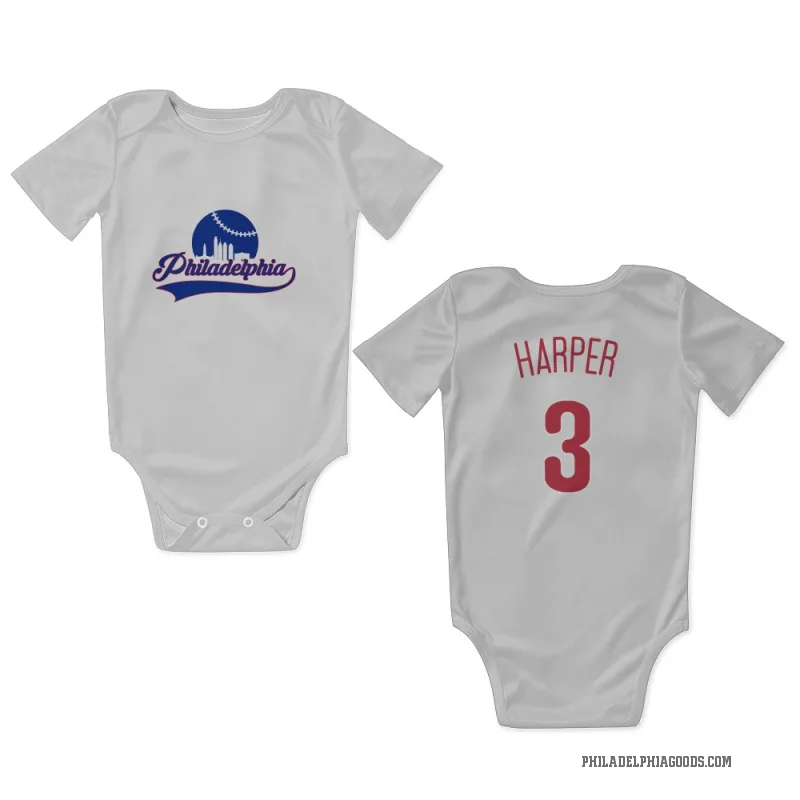 Bryce Harper  Scarlet Philadelphia Phillies  Newborn & Infant Bodysuit