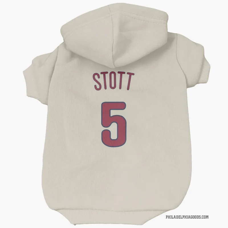 Bryson Stott  Cream Philadelphia Phillies  Cat & Dog Pet Hoodie
