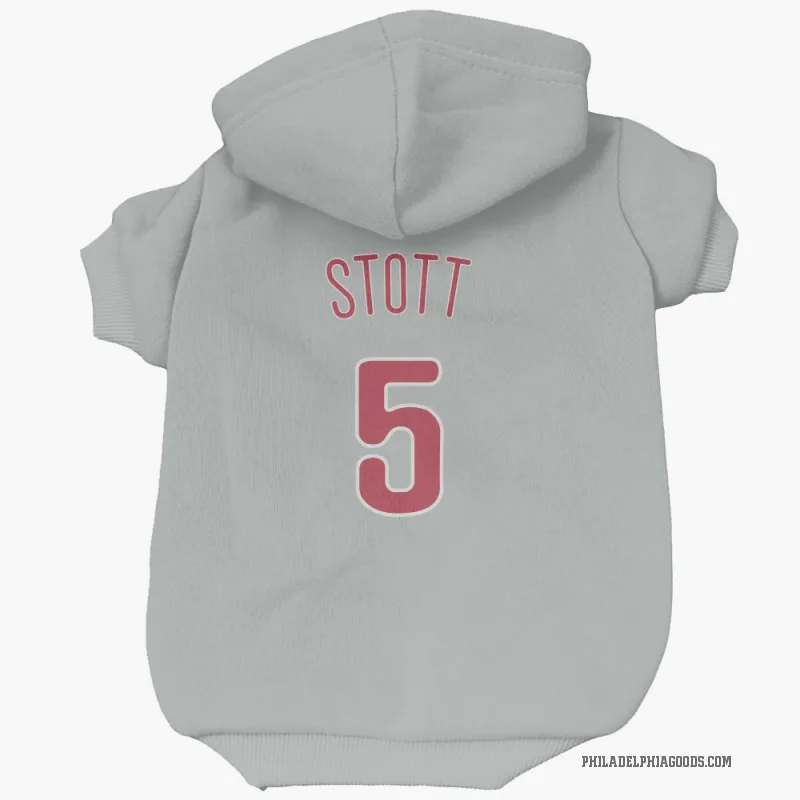 Bryson Stott  Gray Philadelphia Phillies  Cat & Dog Pet Hoodie