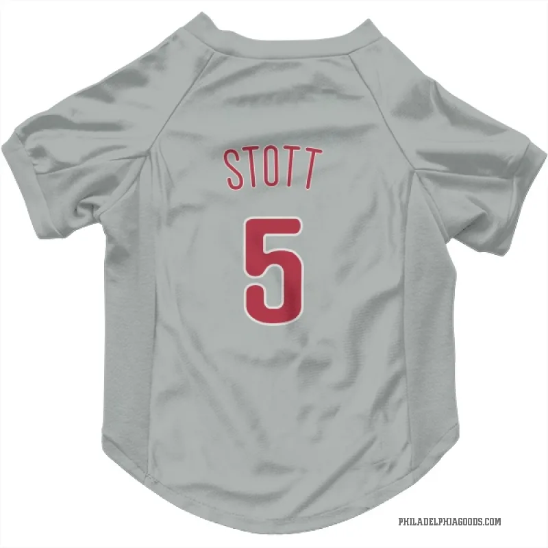 Bryson Stott  Gray Philadelphia Phillies  Cat & Dog Pet Jersey