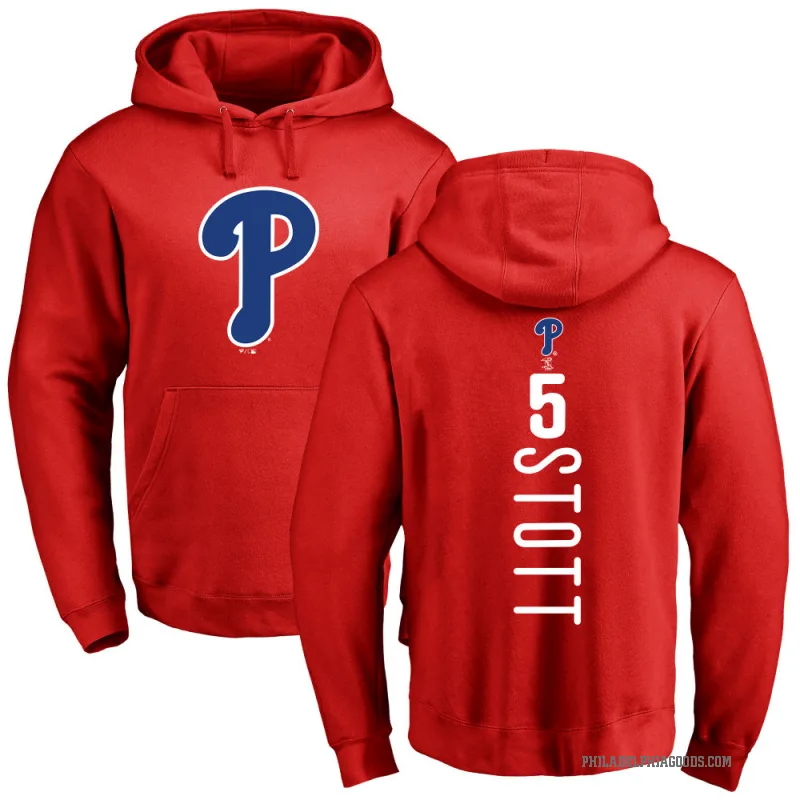Bryson Stott Men's Red Philadelphia Phillies Backer Pullover Hoodie