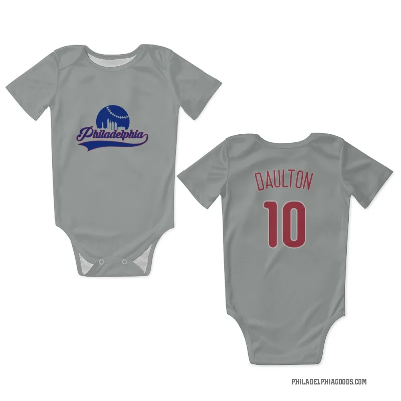 Darren Daulton  Gray Philadelphia Phillies  Newborn & Infant Bodysuit