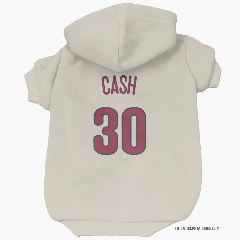 Dave Cash  Cream Philadelphia Phillies  Cat & Dog Pet Hoodie