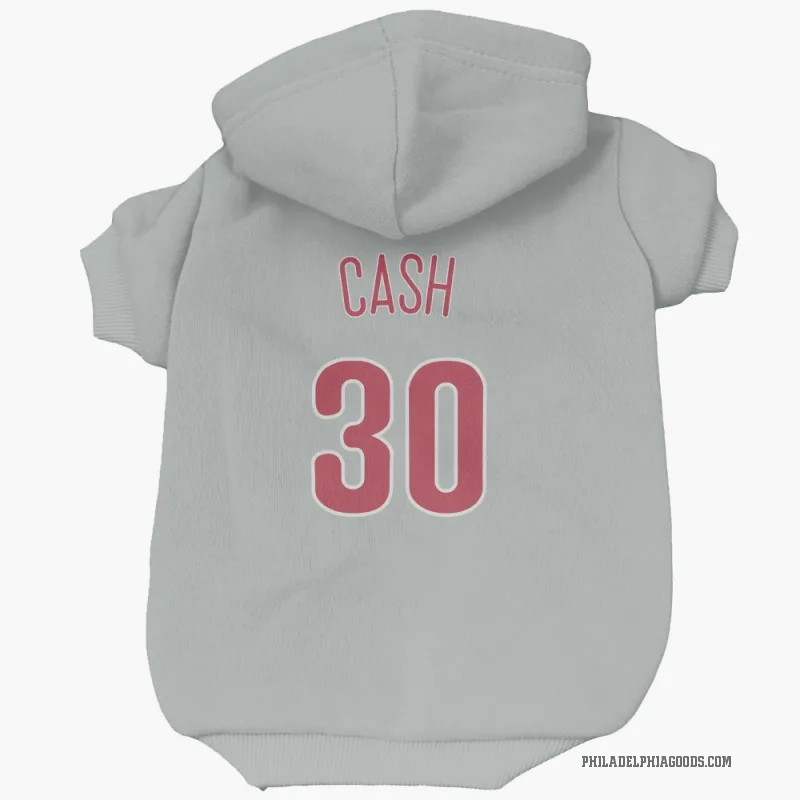 Dave Cash  Gray Philadelphia Phillies  Cat & Dog Pet Hoodie