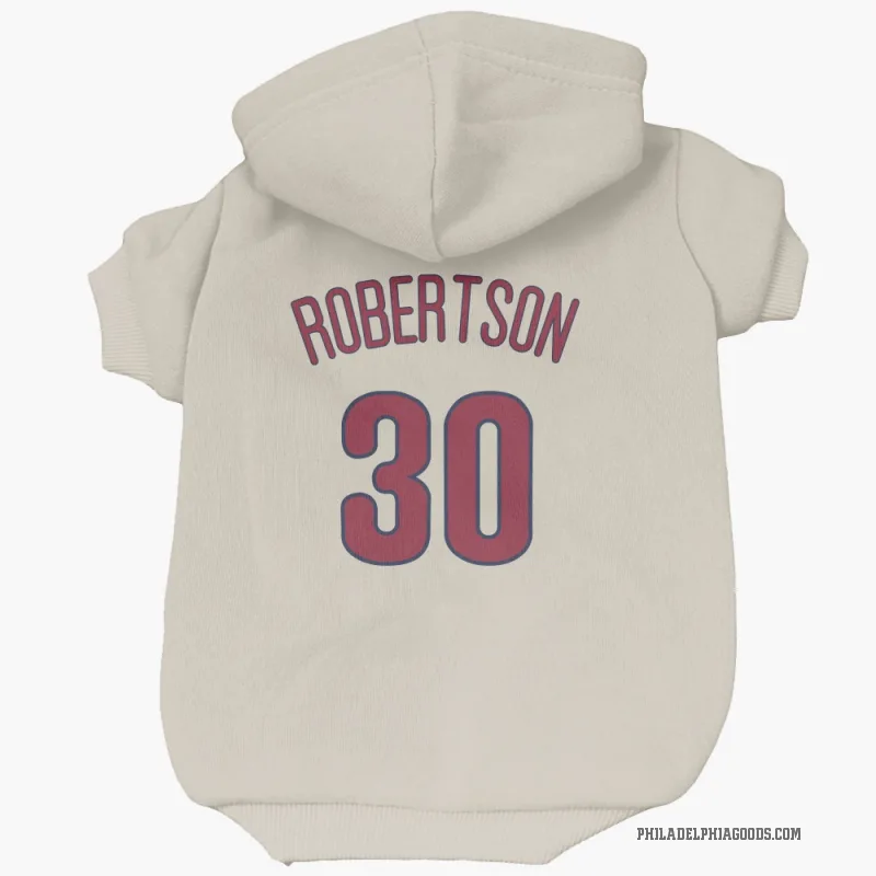 David Robertson  Cream Philadelphia Phillies  Cat & Dog Pet Hoodie