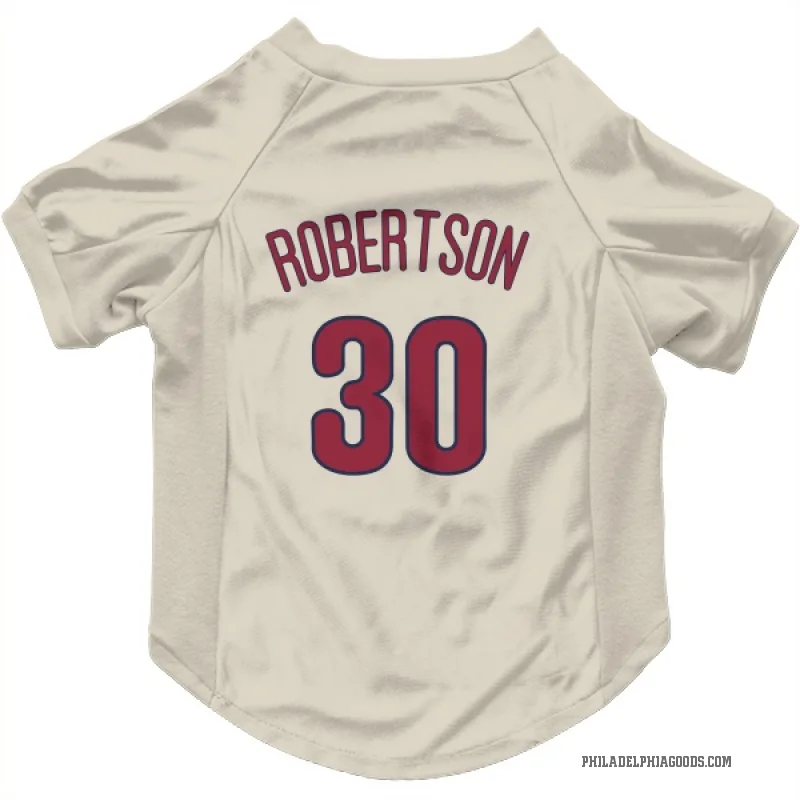 David Robertson  Cream Philadelphia Phillies  Cat & Dog Pet Jersey