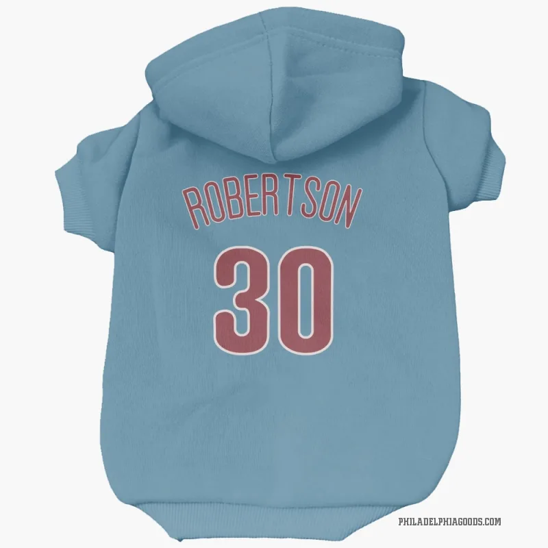 David Robertson  Light Blue Philadelphia Phillies  Cat & Dog Pet Hoodie