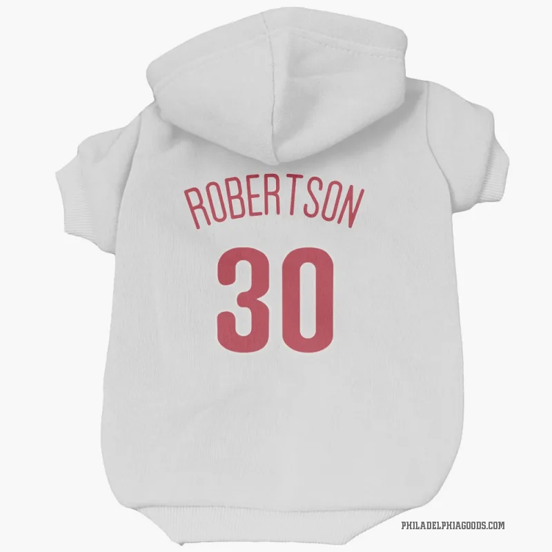 David Robertson  Scarlet Philadelphia Phillies  Cat & Dog Pet Hoodie