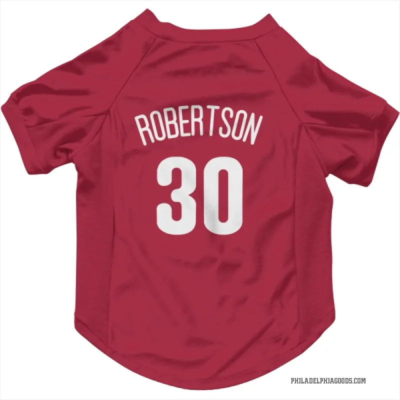 David Robertson  White Philadelphia Phillies  Cat & Dog Pet Jersey