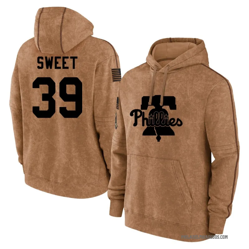 Devin Sweet Men's Brown Philadelphia Phillies 2023 Salute to Service Club Pullover Hoodie