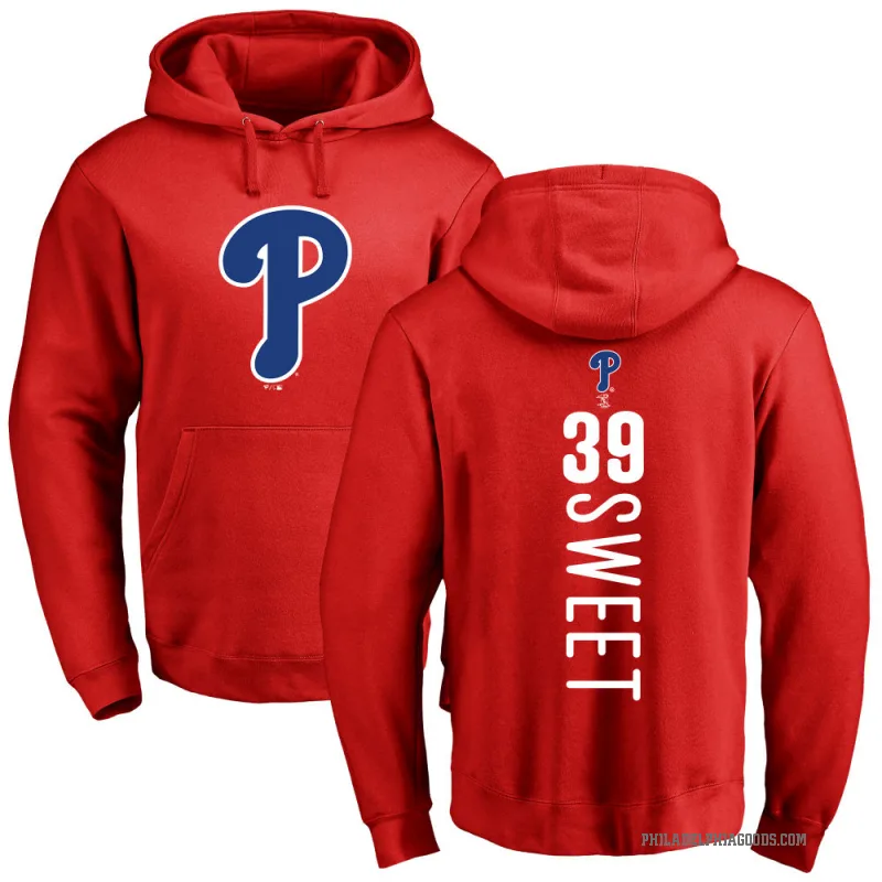 Devin Sweet Men's Red Philadelphia Phillies Backer Pullover Hoodie