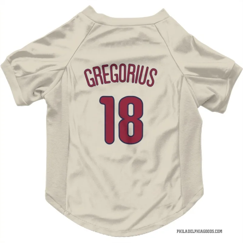 Didi Gregorius  Cream Philadelphia Phillies  Cat & Dog Pet Jersey