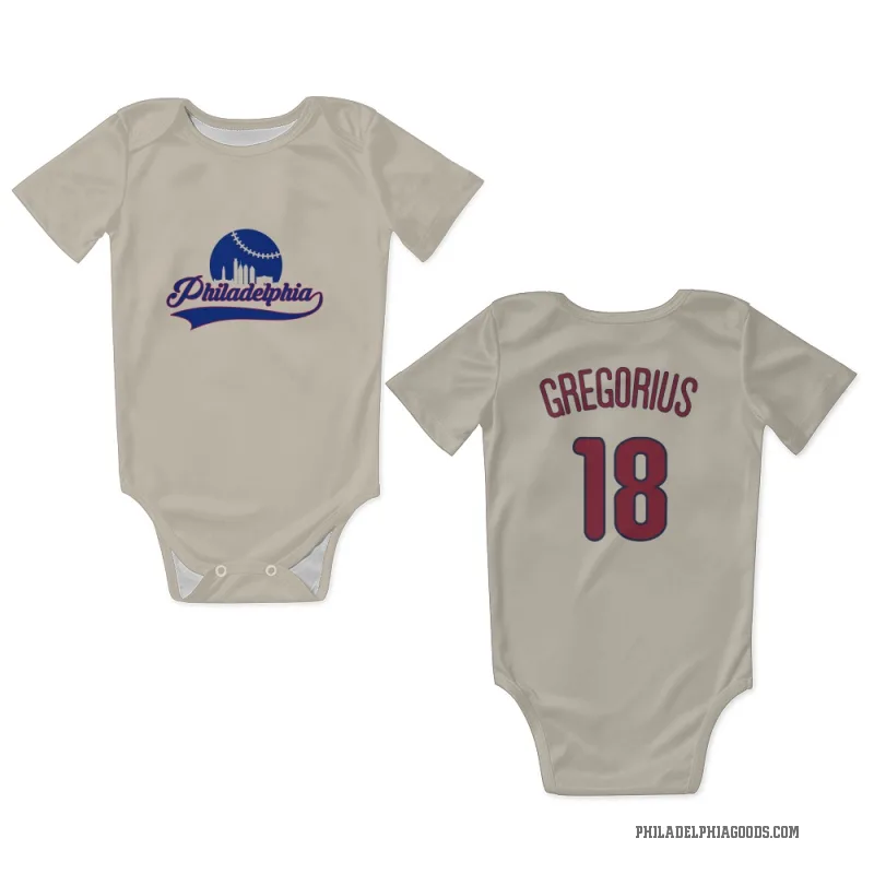 Didi Gregorius  Cream Philadelphia Phillies  Newborn & Infant Bodysuit