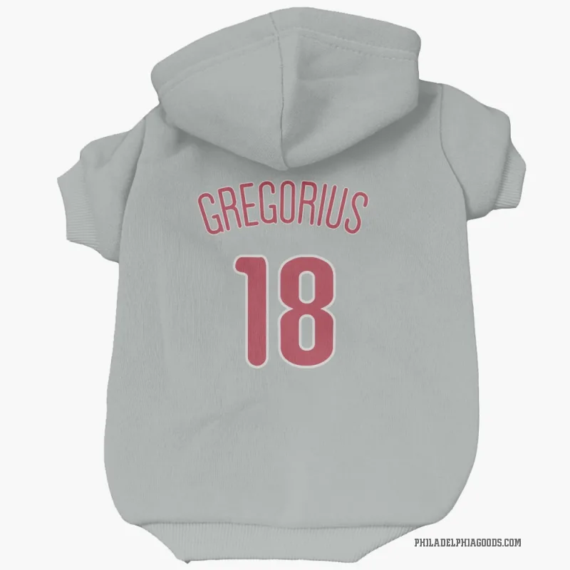 Didi Gregorius  Gray Philadelphia Phillies  Cat & Dog Pet Hoodie