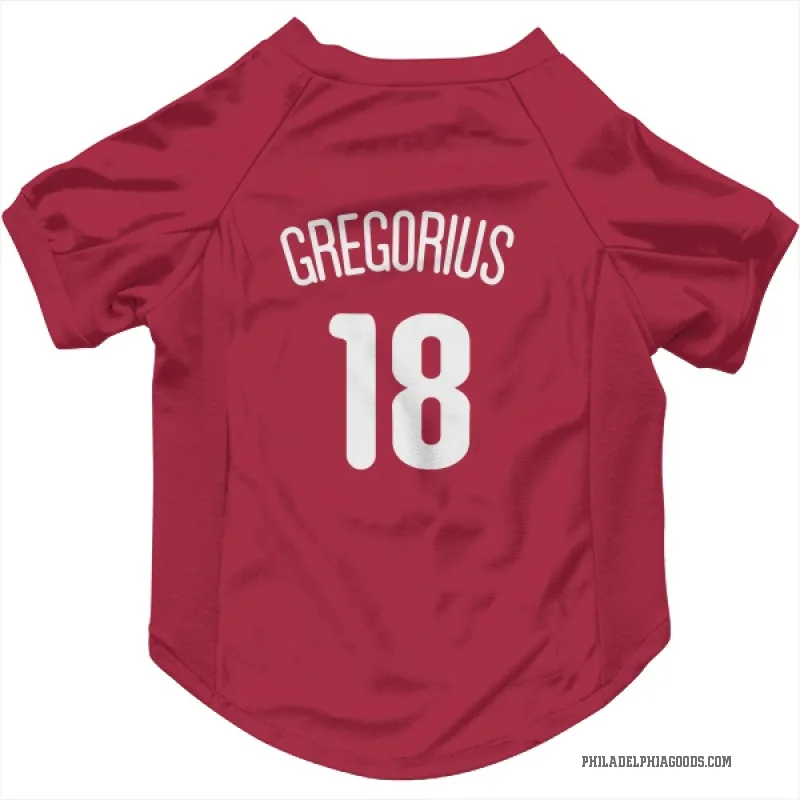 Didi Gregorius  White Philadelphia Phillies  Cat & Dog Pet Jersey