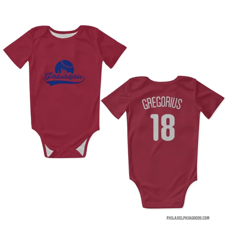 Didi Gregorius  White Philadelphia Phillies  Newborn & Infant Bodysuit
