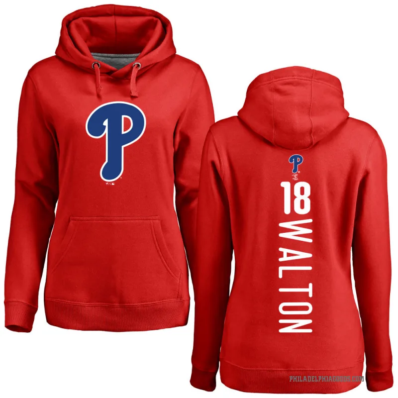 Donovan Walton Women's Red Philadelphia Phillies Backer Pullover Hoodie