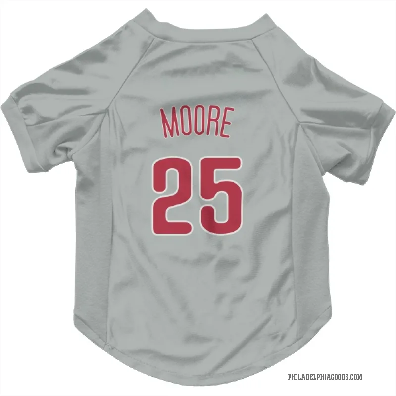 Dylan Moore  Gray Philadelphia Phillies  Cat & Dog Pet Jersey