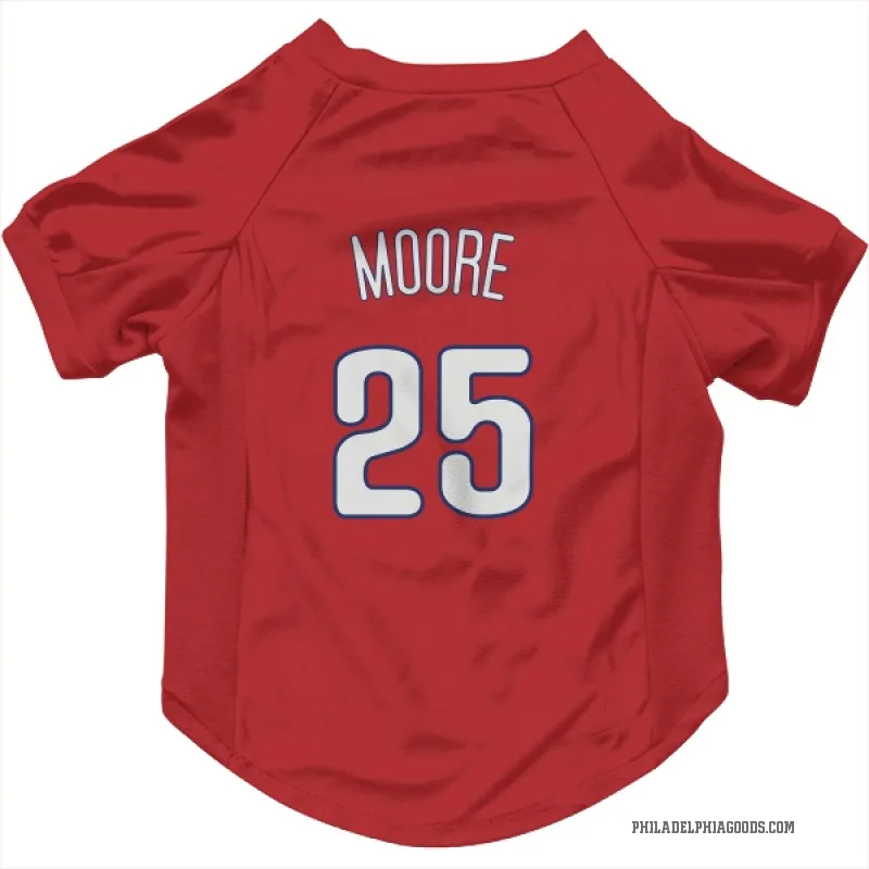 Dylan Moore  Red Philadelphia Phillies  Cat & Dog Pet Jersey