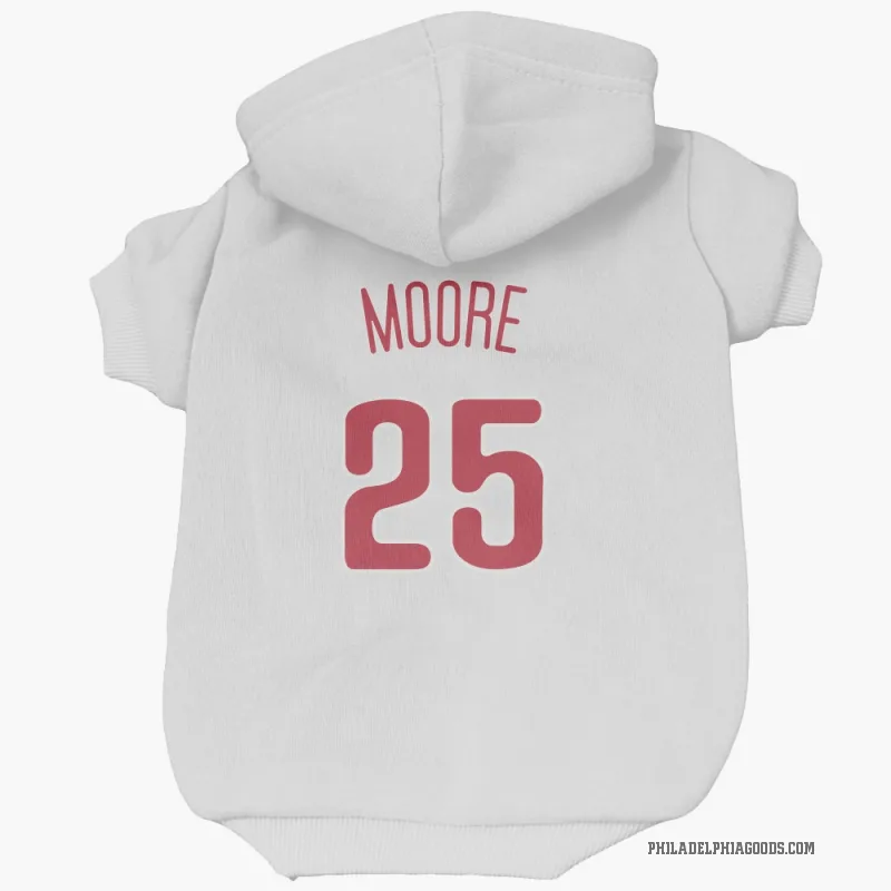 Dylan Moore  Scarlet Philadelphia Phillies  Cat & Dog Pet Hoodie