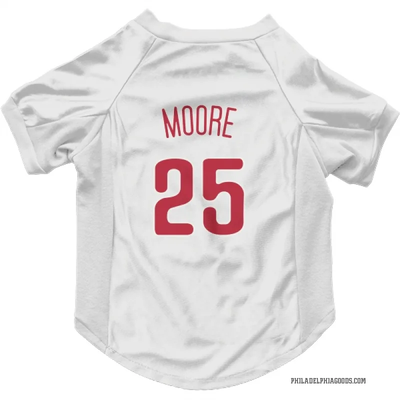 Dylan Moore  Scarlet Philadelphia Phillies  Cat & Dog Pet Jersey
