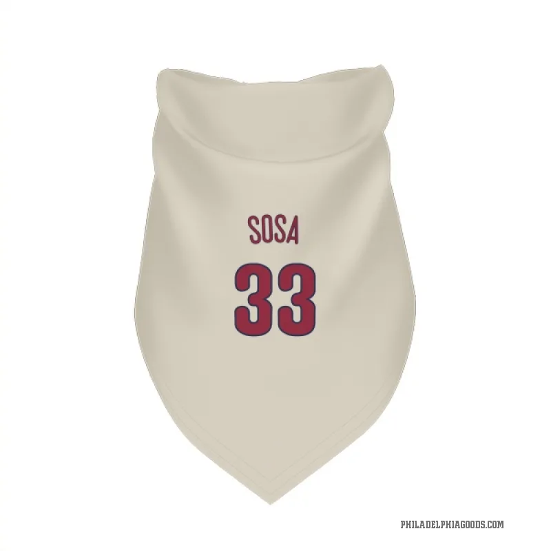 Edmundo Sosa  Cream Philadelphia Phillies  Cat & Dog Pet Bandana