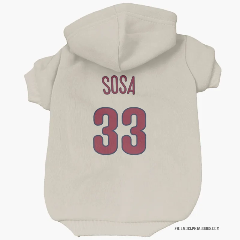 Edmundo Sosa  Cream Philadelphia Phillies  Cat & Dog Pet Hoodie