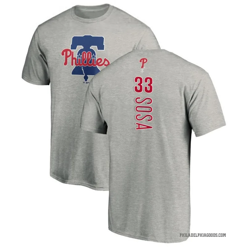 Edmundo Sosa Men's Ash Philadelphia Phillies Backer T-Shirt -
