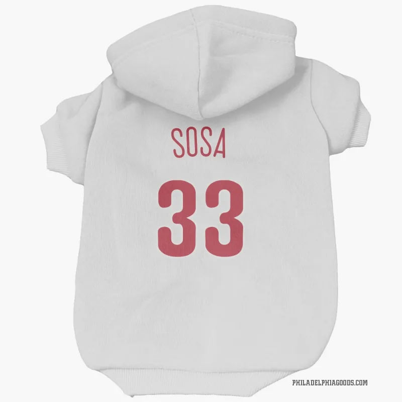 Edmundo Sosa  Scarlet Philadelphia Phillies  Cat & Dog Pet Hoodie