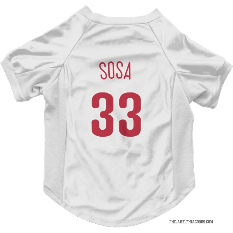 Edmundo Sosa  Scarlet Philadelphia Phillies  Cat & Dog Pet Jersey