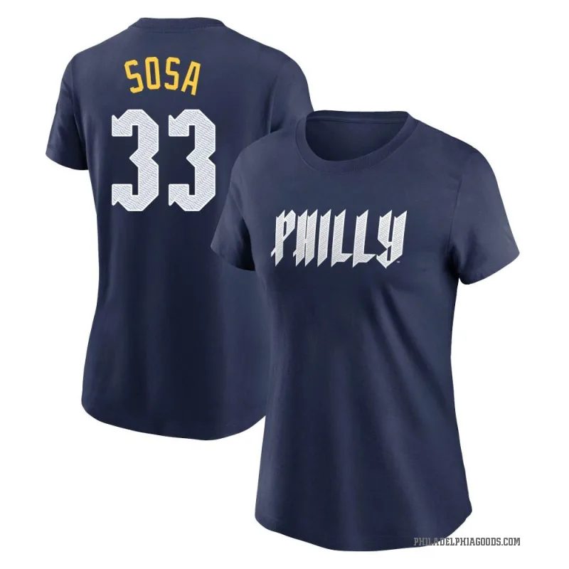 Edmundo Sosa Women's Navy Philadelphia Phillies 2024 City Connect Fuse T-Shirt