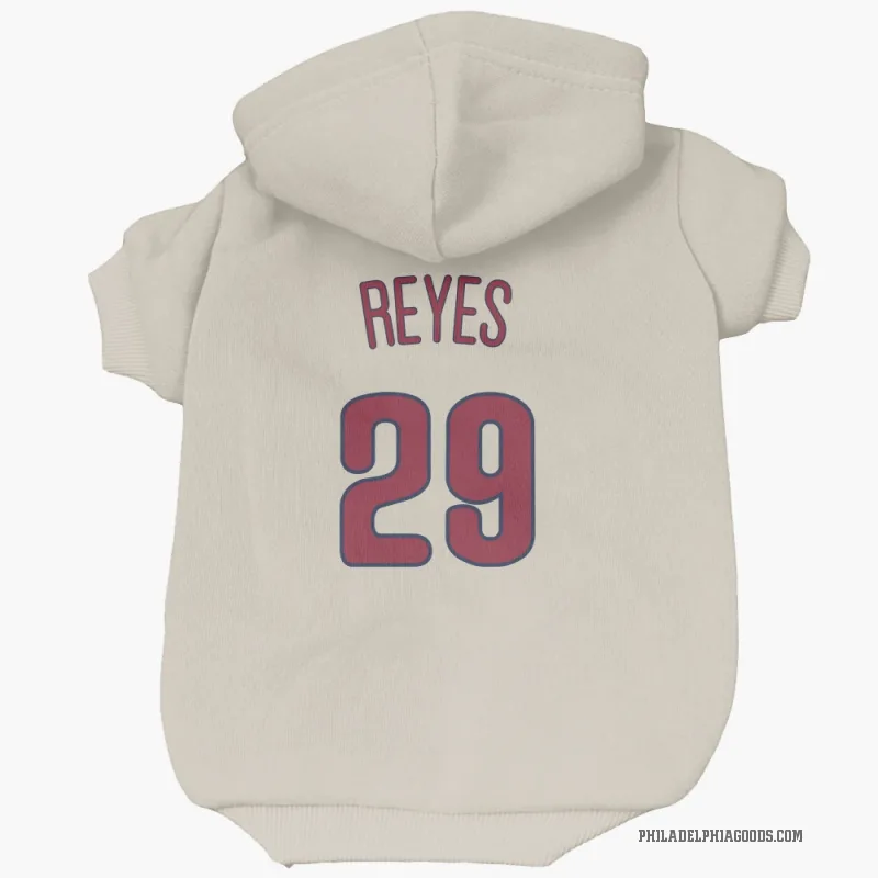 Felix Reyes  Cream Philadelphia Phillies  Cat & Dog Pet Hoodie