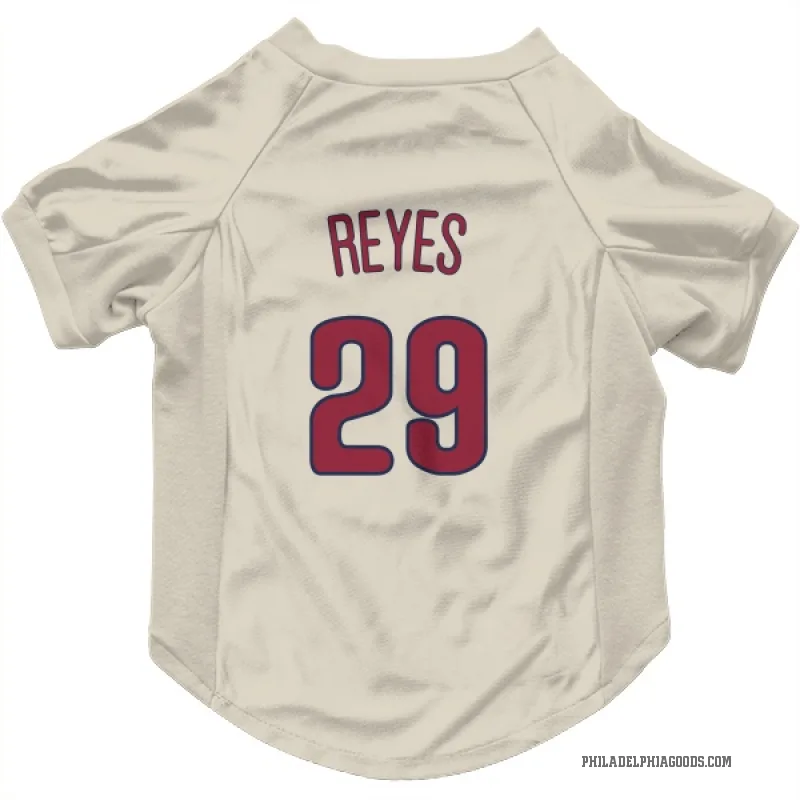 Felix Reyes  Cream Philadelphia Phillies  Cat & Dog Pet Jersey
