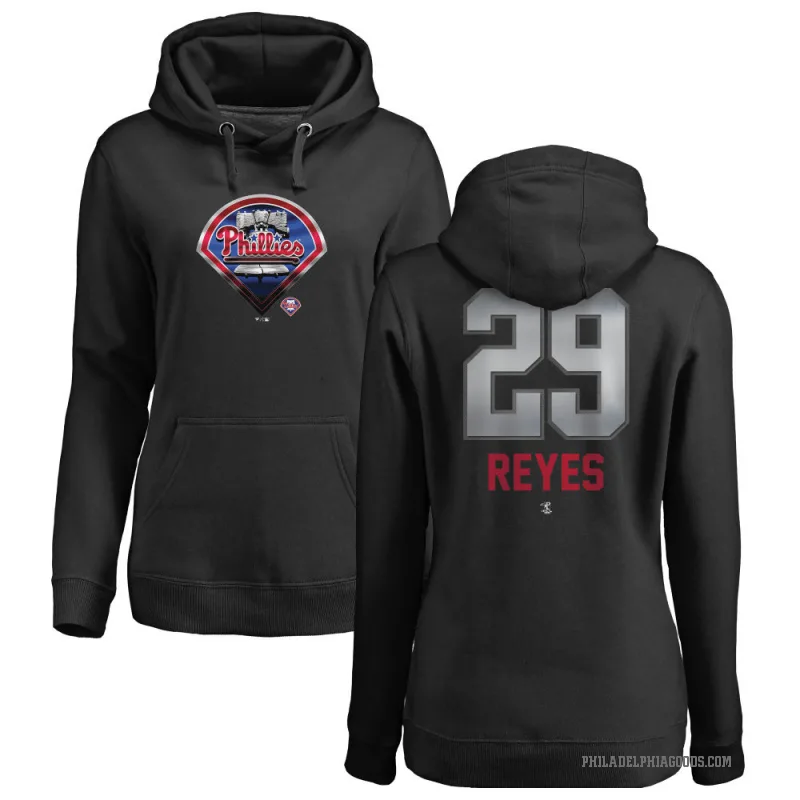 Felix Reyes Women's Black Philadelphia Phillies Branded Midnight Mascot Pullover Hoodie -