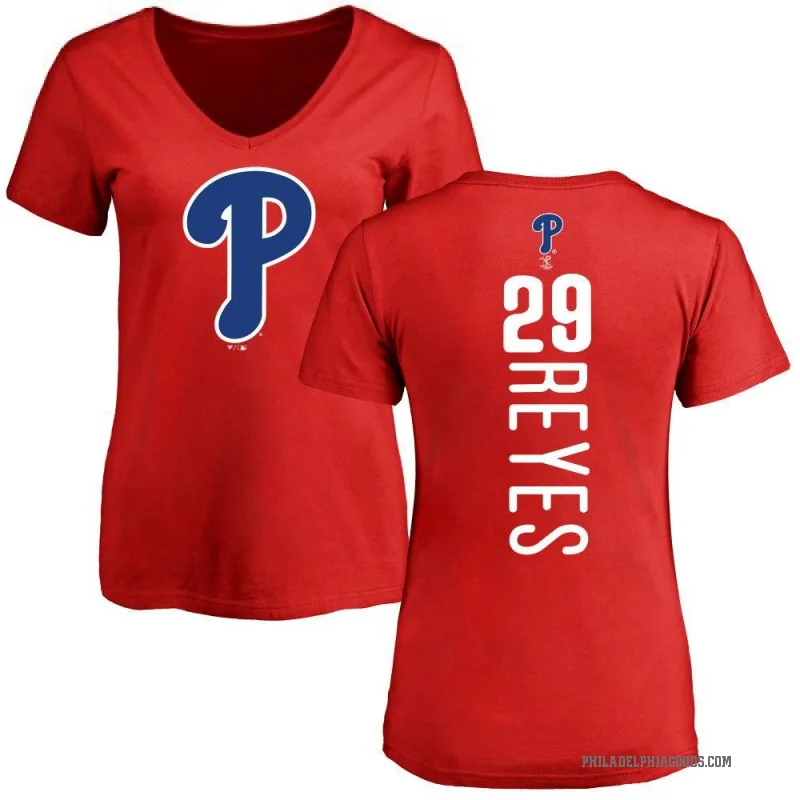 Felix Reyes Women's Red Philadelphia Phillies Backer Slim Fit T-Shirt -