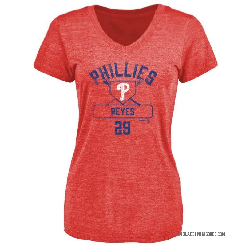 Felix Reyes Women's Red Philadelphia Phillies Base Runner T-Shirt -