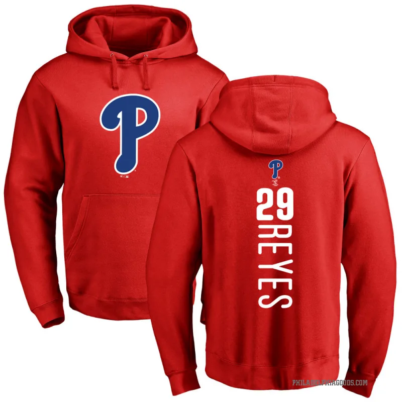 Felix Reyes Youth Red Philadelphia Phillies Backer Pullover Hoodie
