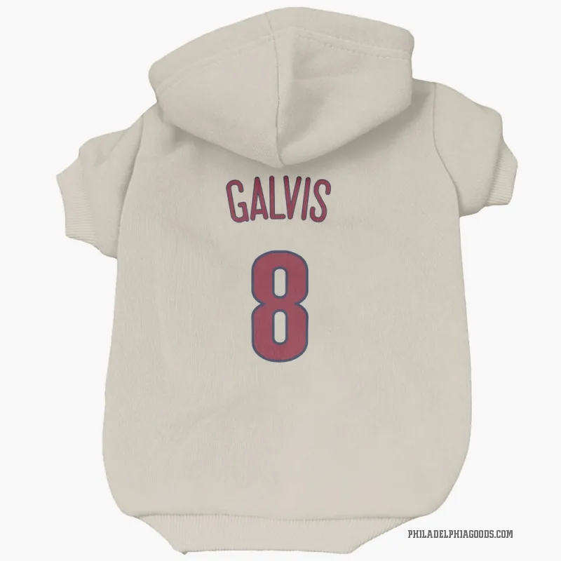 Freddy Galvis Cream Philadelphia Phillies Cat & Dog Pet Hoodie