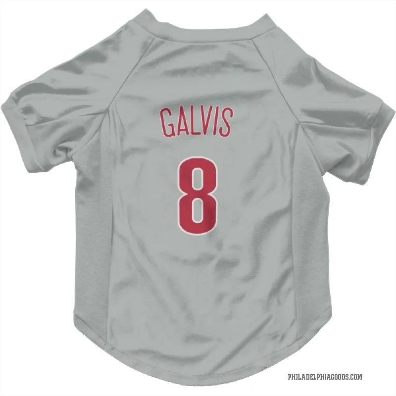 Freddy Galvis Gray Philadelphia Phillies Cat & Dog Pet Jersey