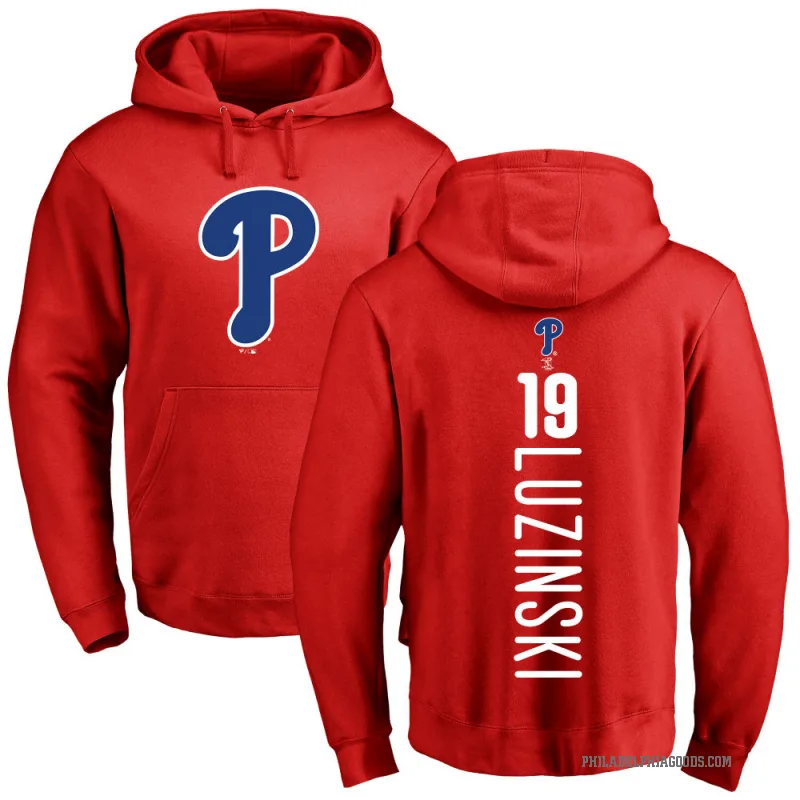 Greg Luzinski Men's Red Philadelphia Phillies Backer Pullover Hoodie