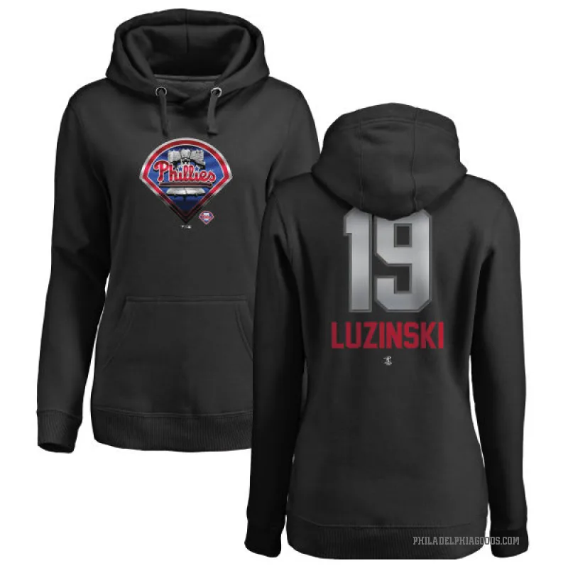Greg Luzinski Women's Black Philadelphia Phillies Branded Midnight Mascot Pullover Hoodie -