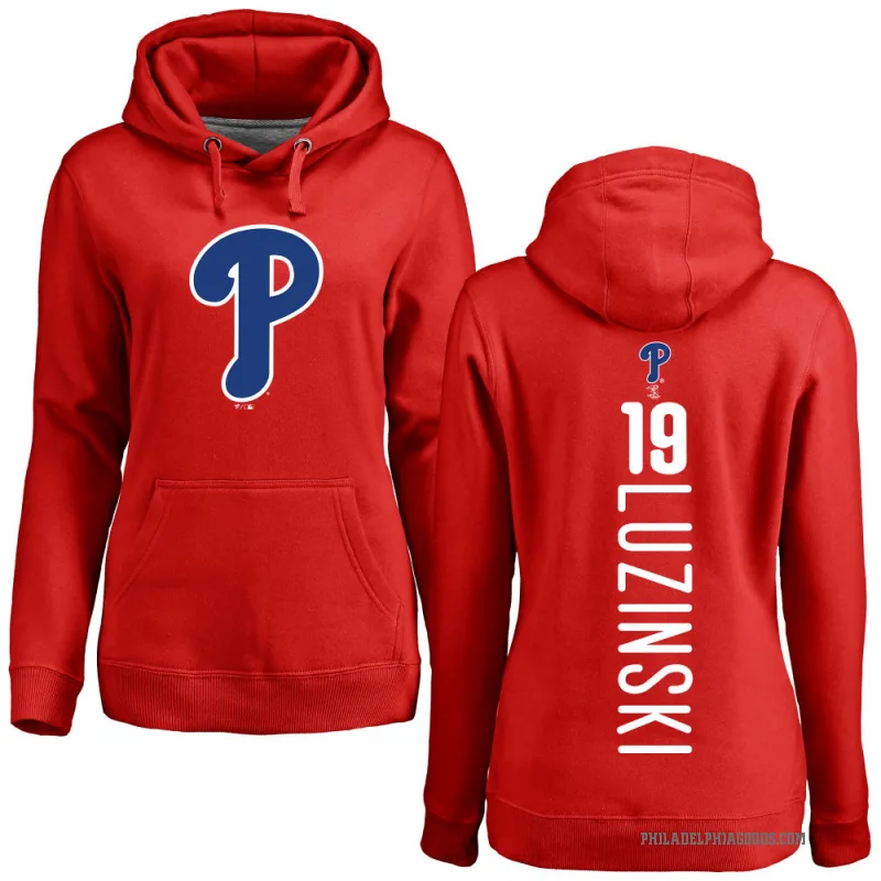 Greg Luzinski Women's Red Philadelphia Phillies Backer Pullover Hoodie