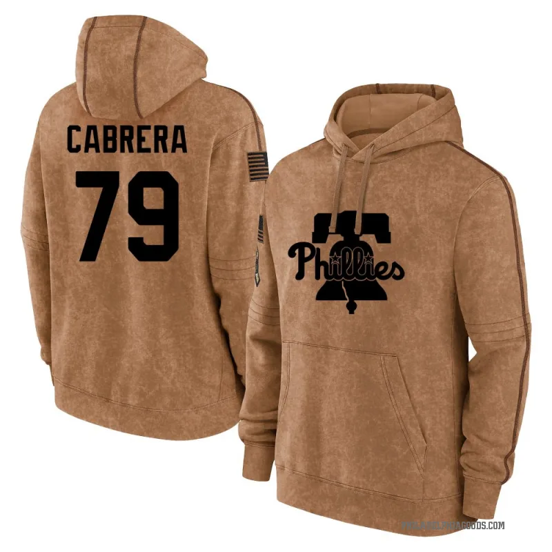 Jean Cabrera Youth Brown Philadelphia Phillies 2023 Salute to Service Club Pullover Hoodie