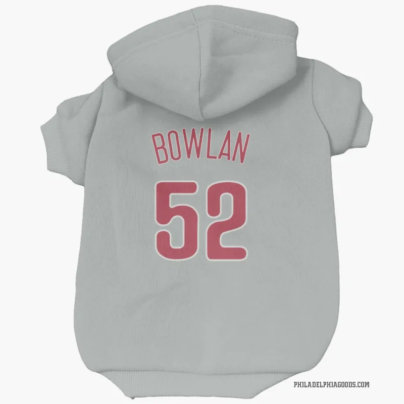 Jonathan Bowlan  Gray Philadelphia Phillies  Cat & Dog Pet Hoodie