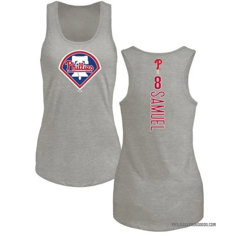 Juan Samuel Women's Ash Philadelphia Phillies Backer Tank Top -